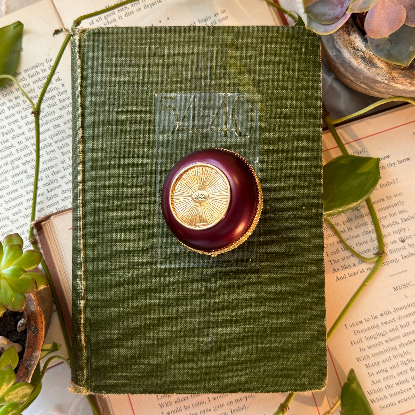 Rare Joan Rivers Trinket Box with Detachable Brooch