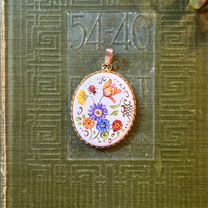 Gold Floral Locket