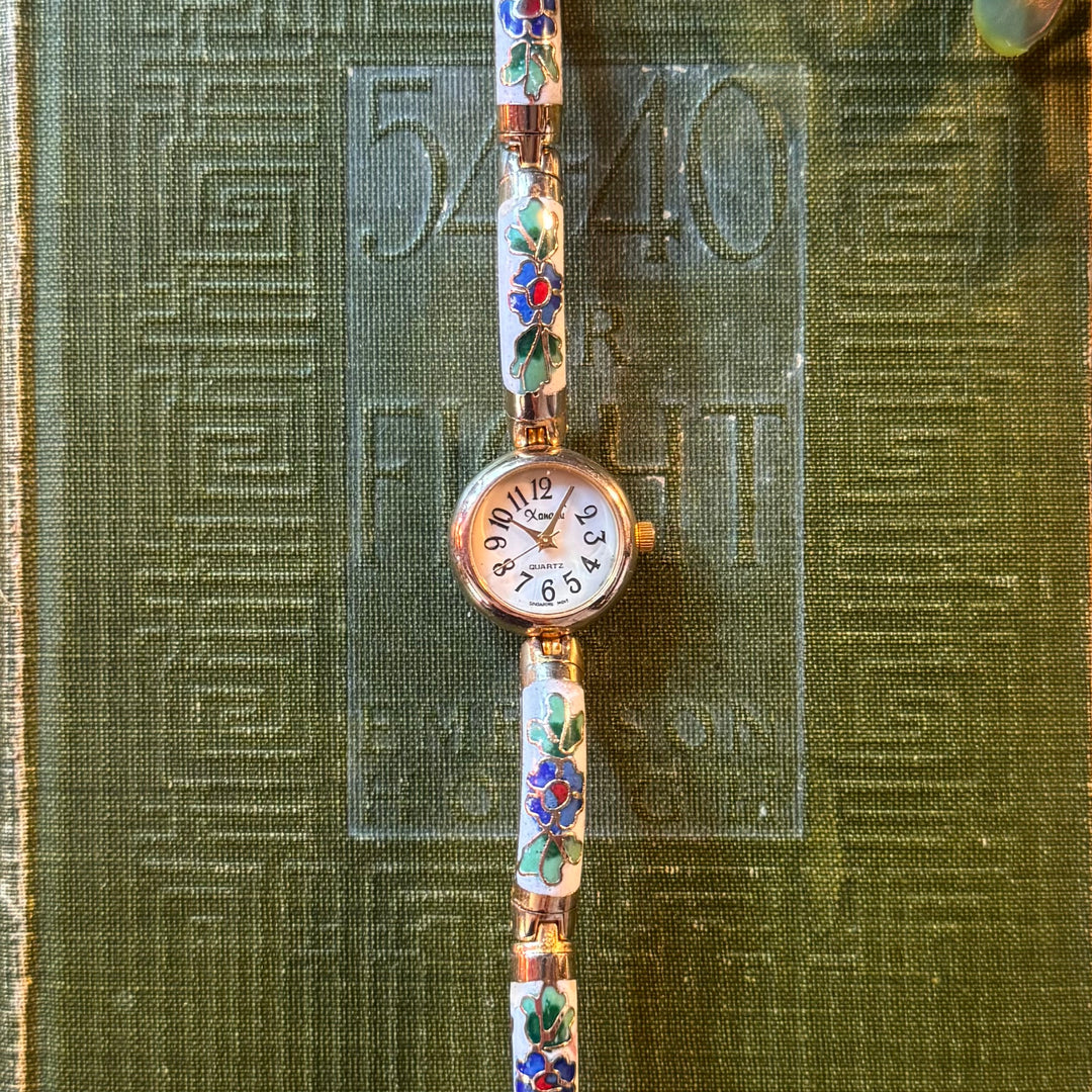 Gold Cloisonné Watch