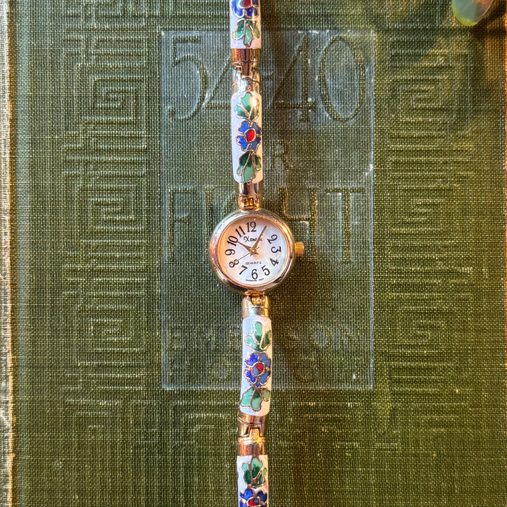 Gold Cloisonné Watch