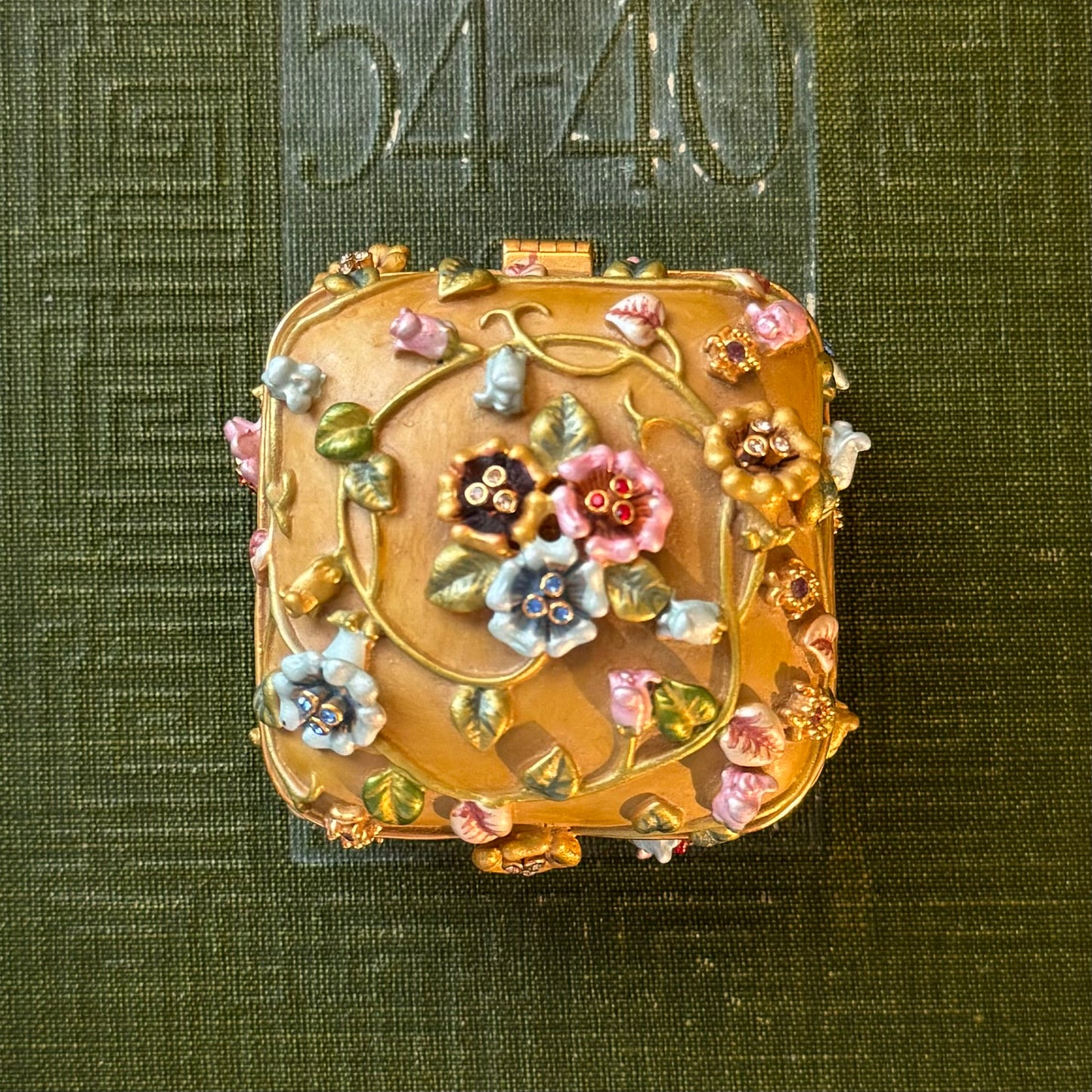 Gold Flower Trinket Box