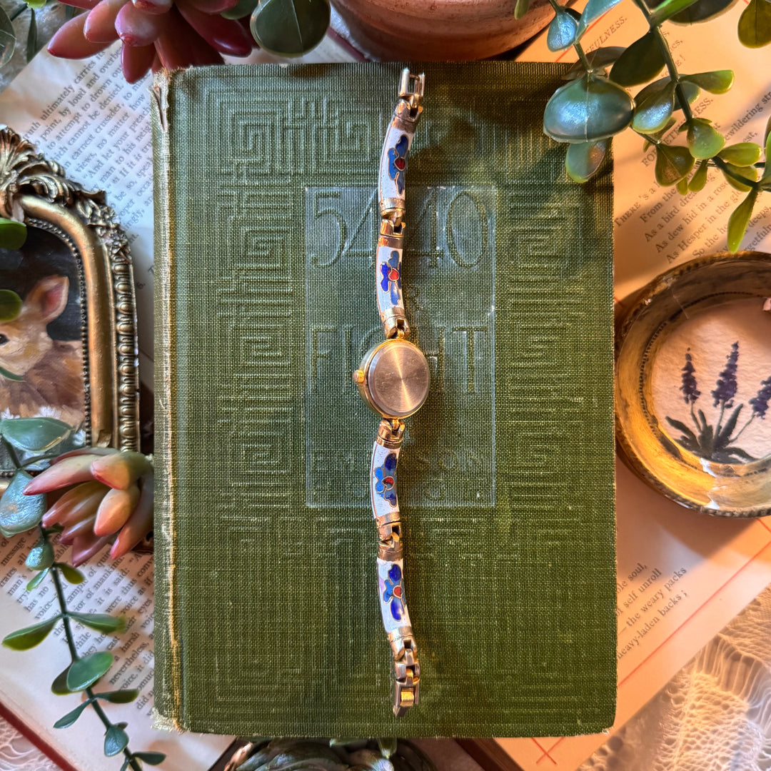Gold Cloisonné Watch