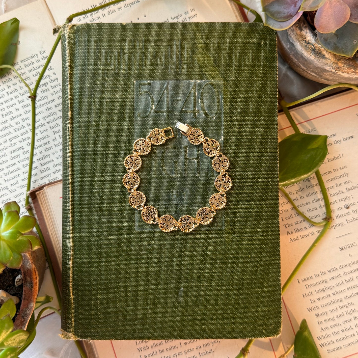 14K Gold Plate Sand Dollar Bracelet