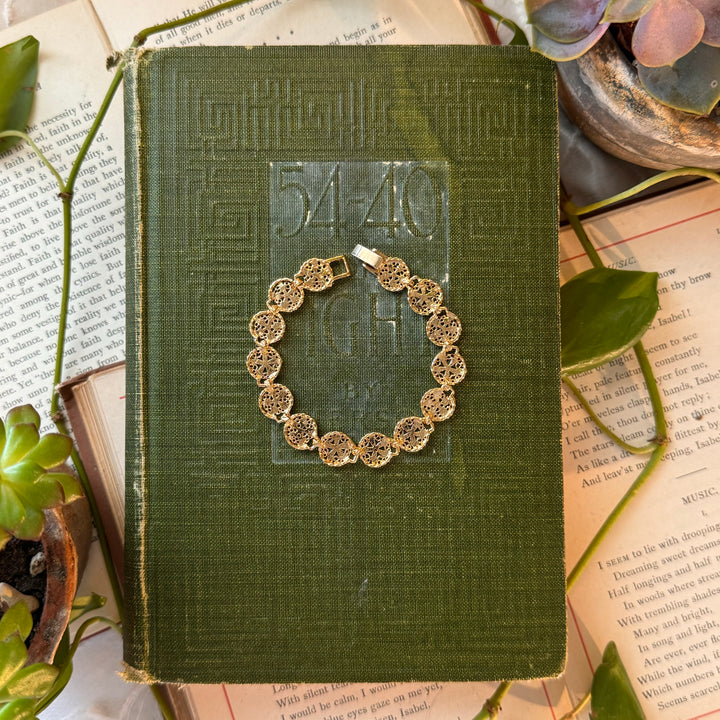 14K Gold Plate Sand Dollar Bracelet