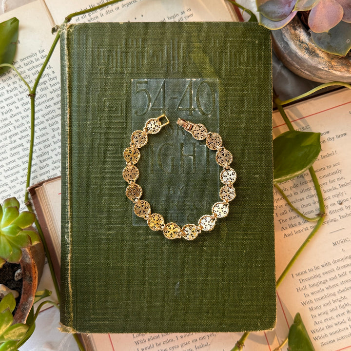 14K Gold Plated Sand Dollar Bracelet