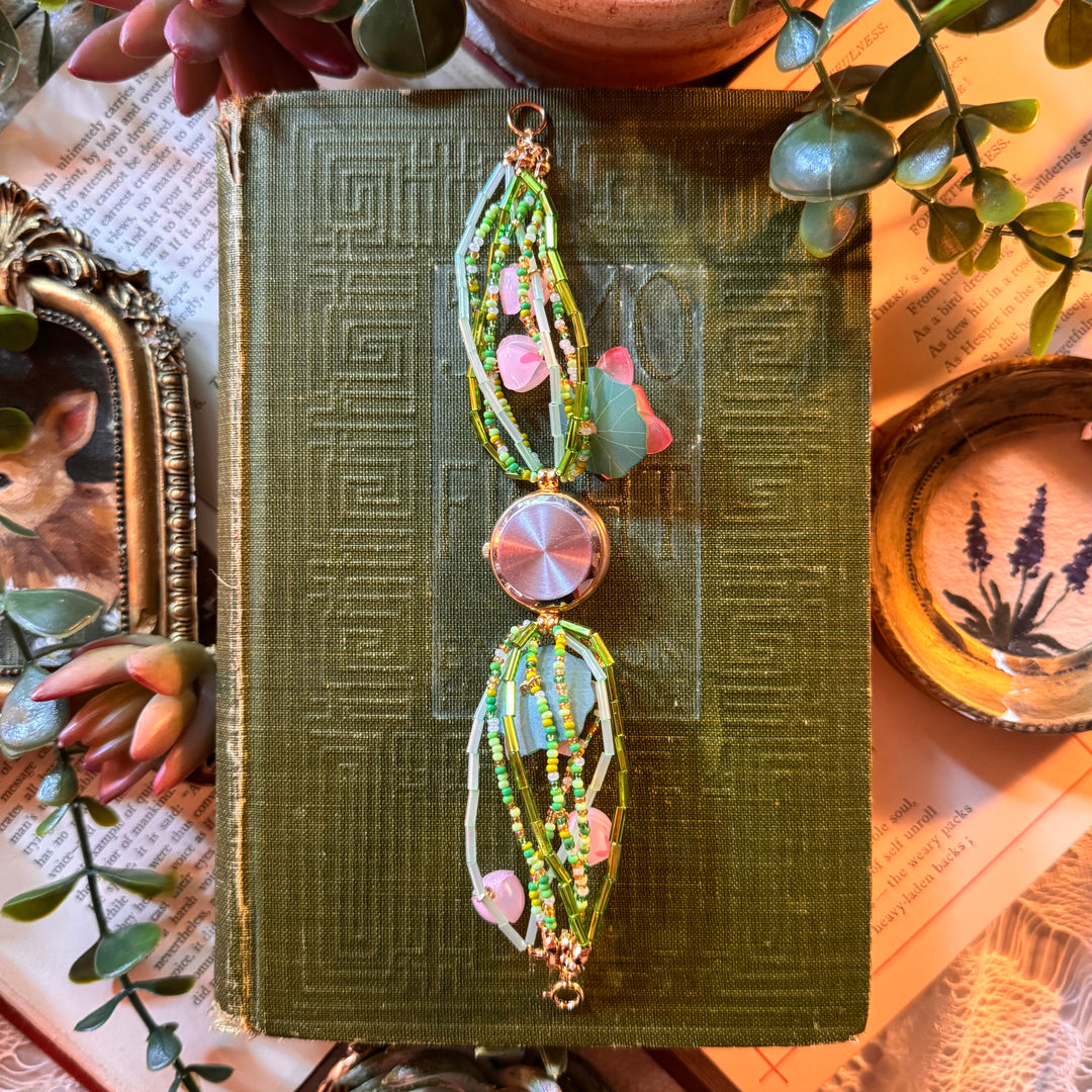 Repurposed Gold Floral Watch