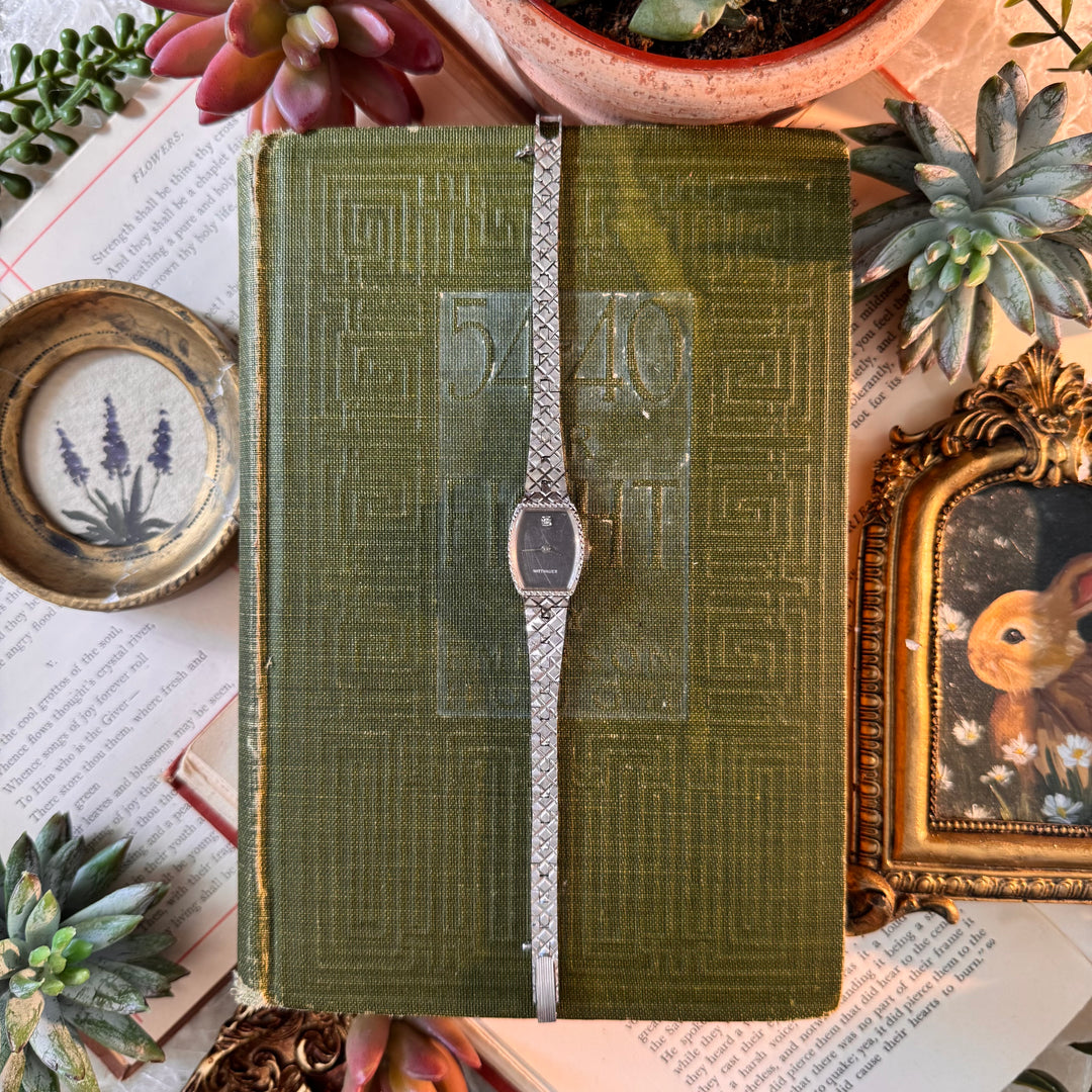 Silver Watch with Gray Face