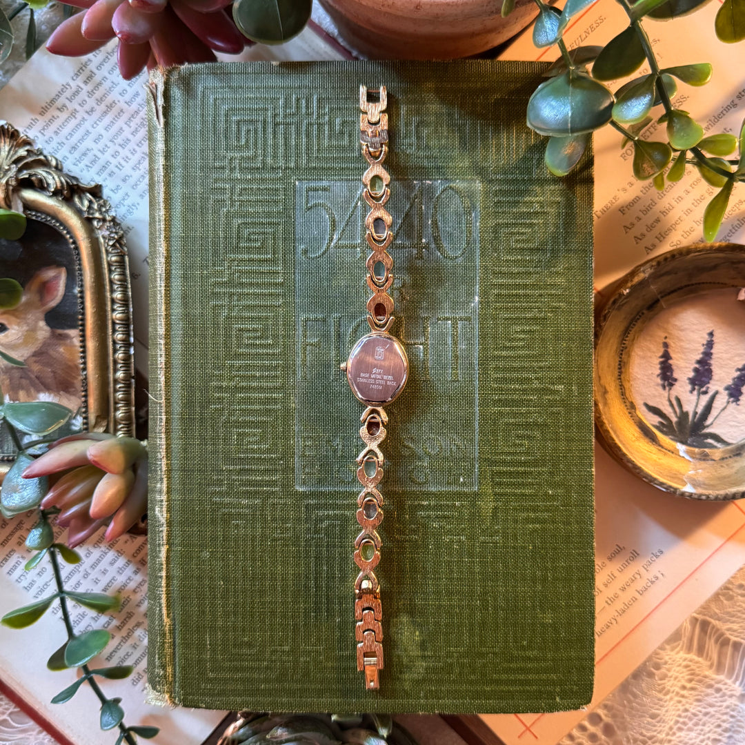 Gold Jules Jurgensen Watch with Genuine Gemstones