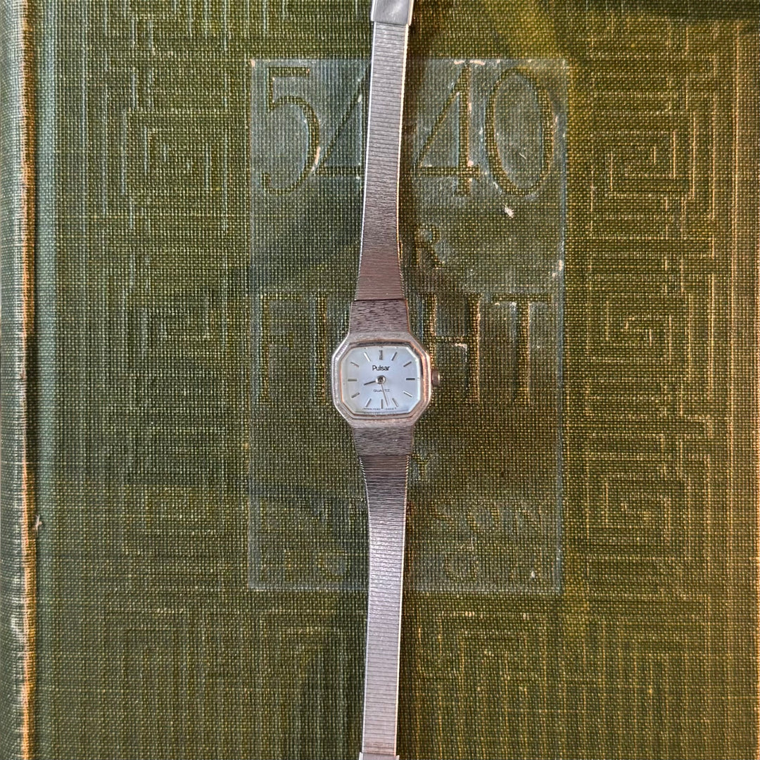 Silver Watch With Baby Blue Face