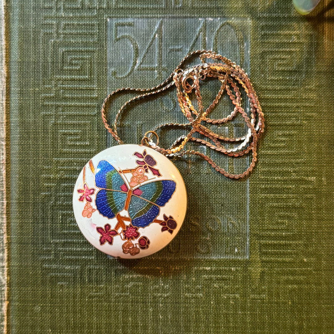 Gold Vintage Butterfly Locket