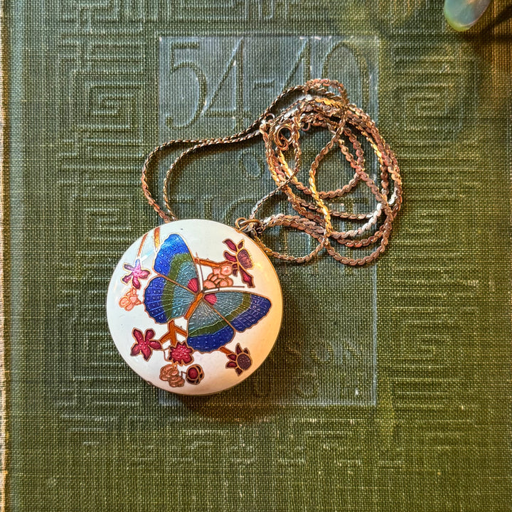 Gold Vintage Butterfly Locket