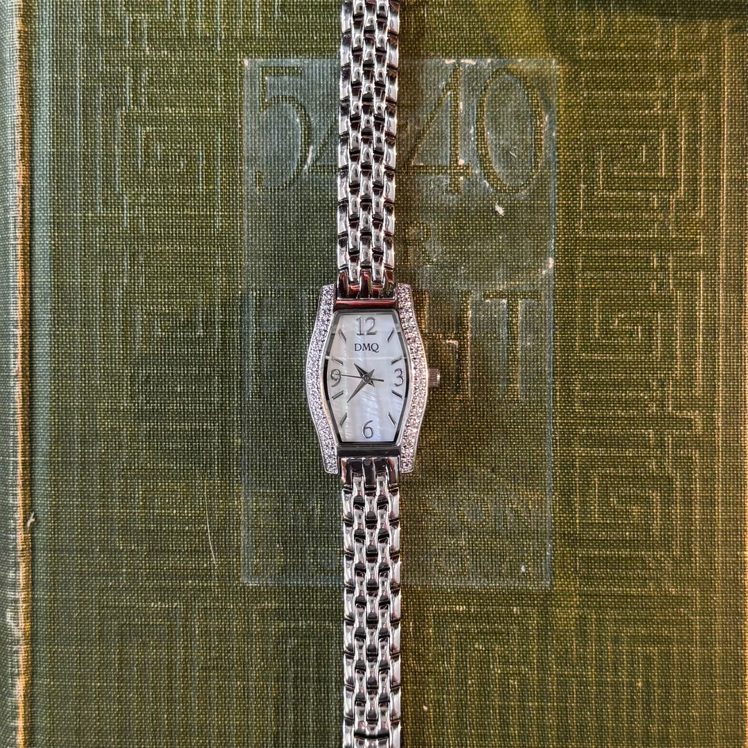 Silver Watch with Rhinestones