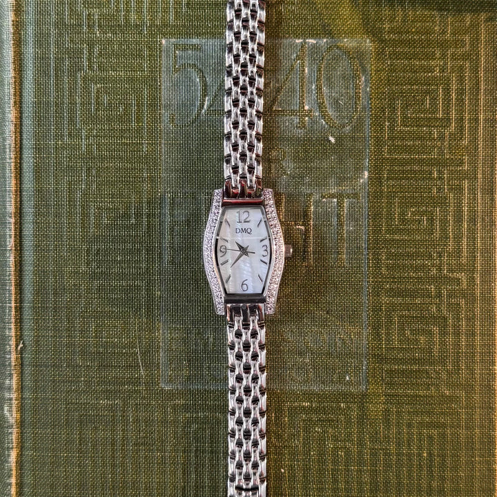 Silver Watch with Rhinestones