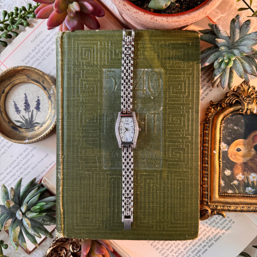 Silver Watch with Rhinestones