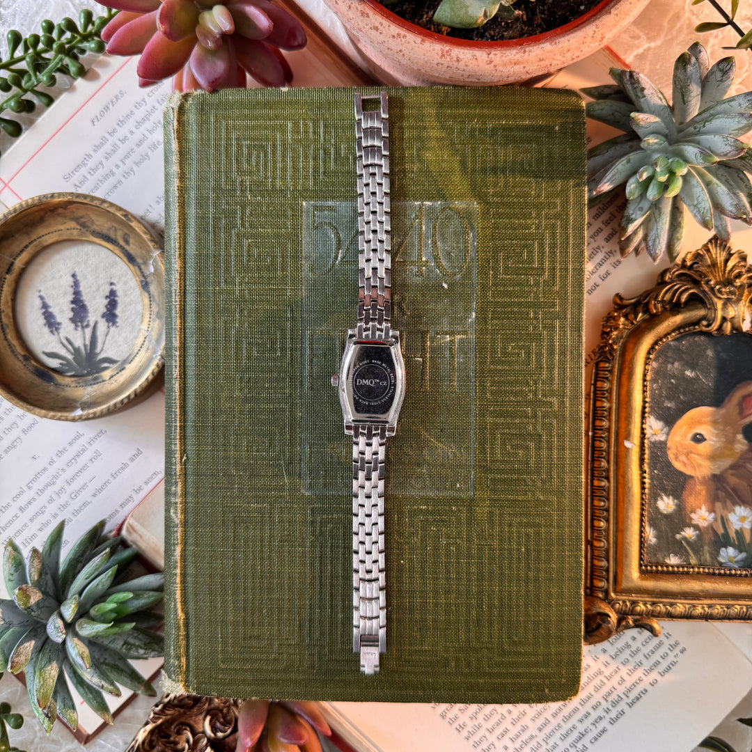 Silver Watch with Rhinestones