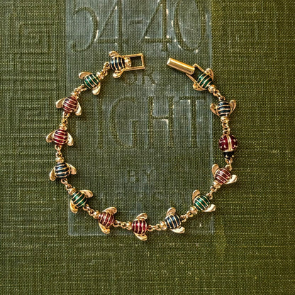 Rare Joan Rivers Multicolored Bee Bracelet