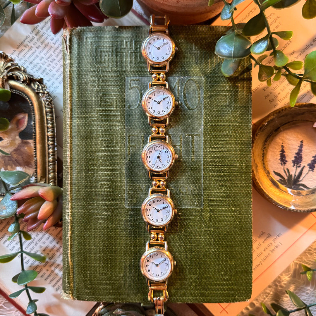 Gold Multi Face Watch