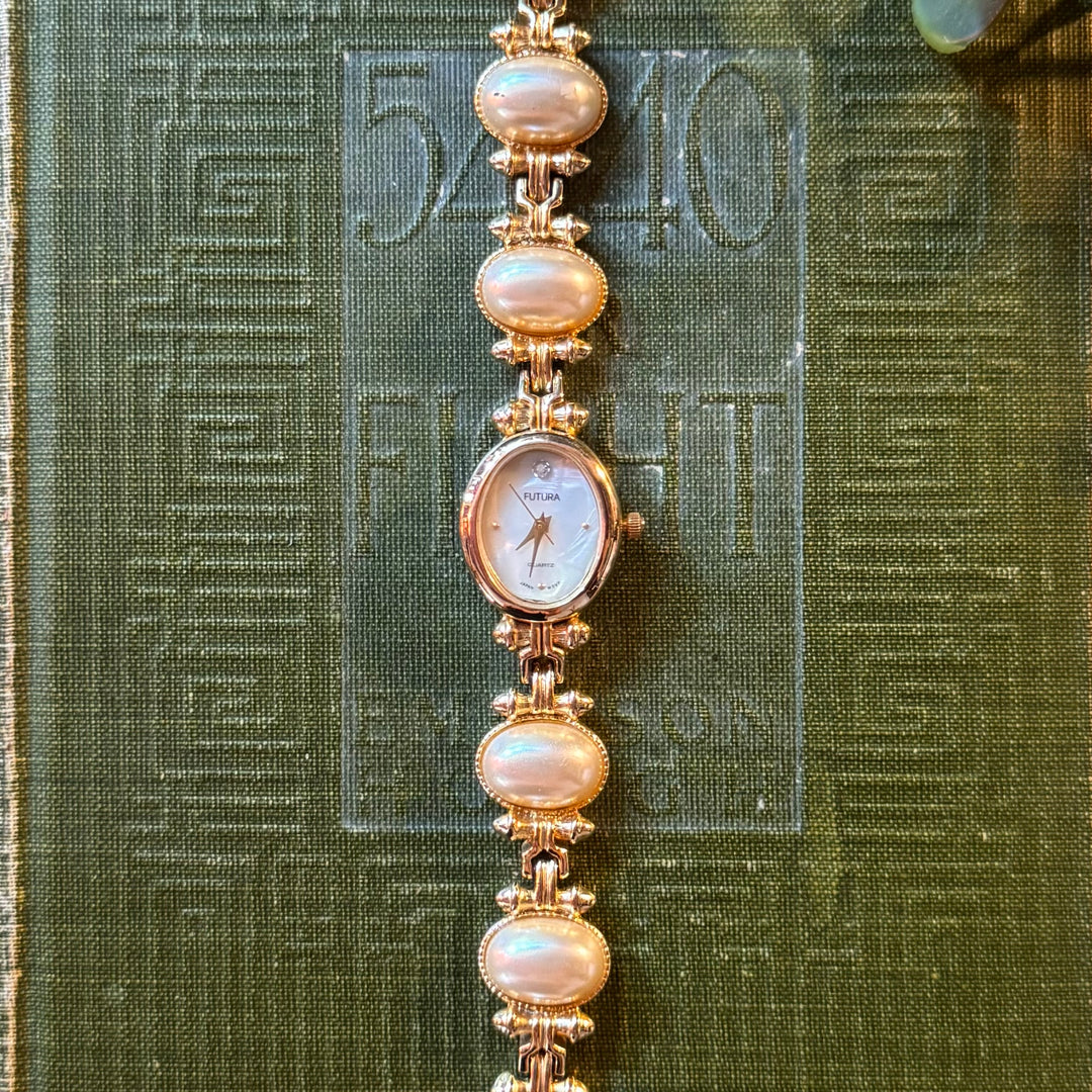 Gold Pearl Watch