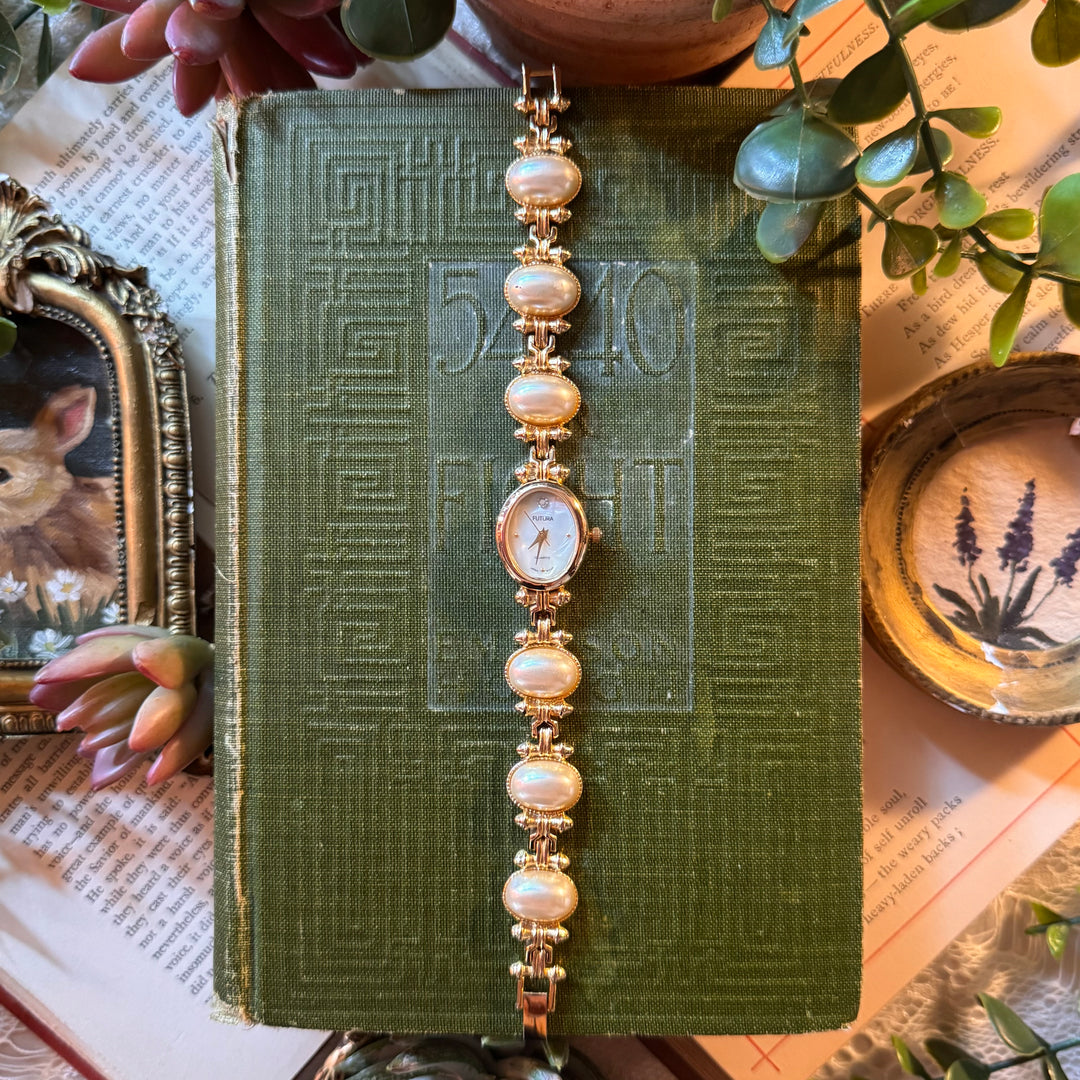Gold Pearl Watch