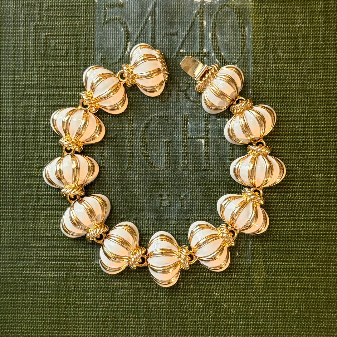 Gold Bracelet with Matching Earrings