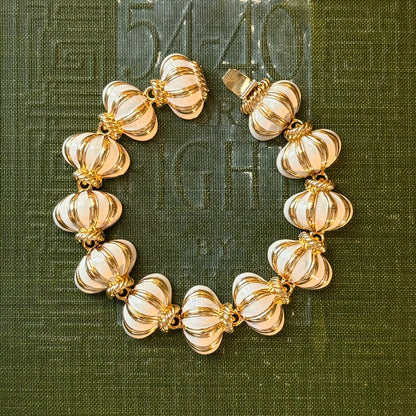 Gold Bracelet with Matching Earrings