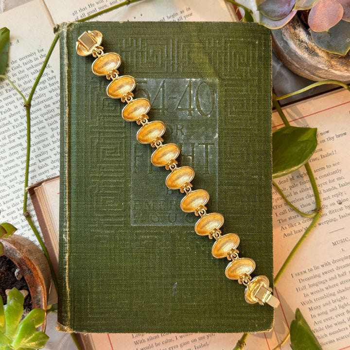 Gold Bracelet with Matching Earrings