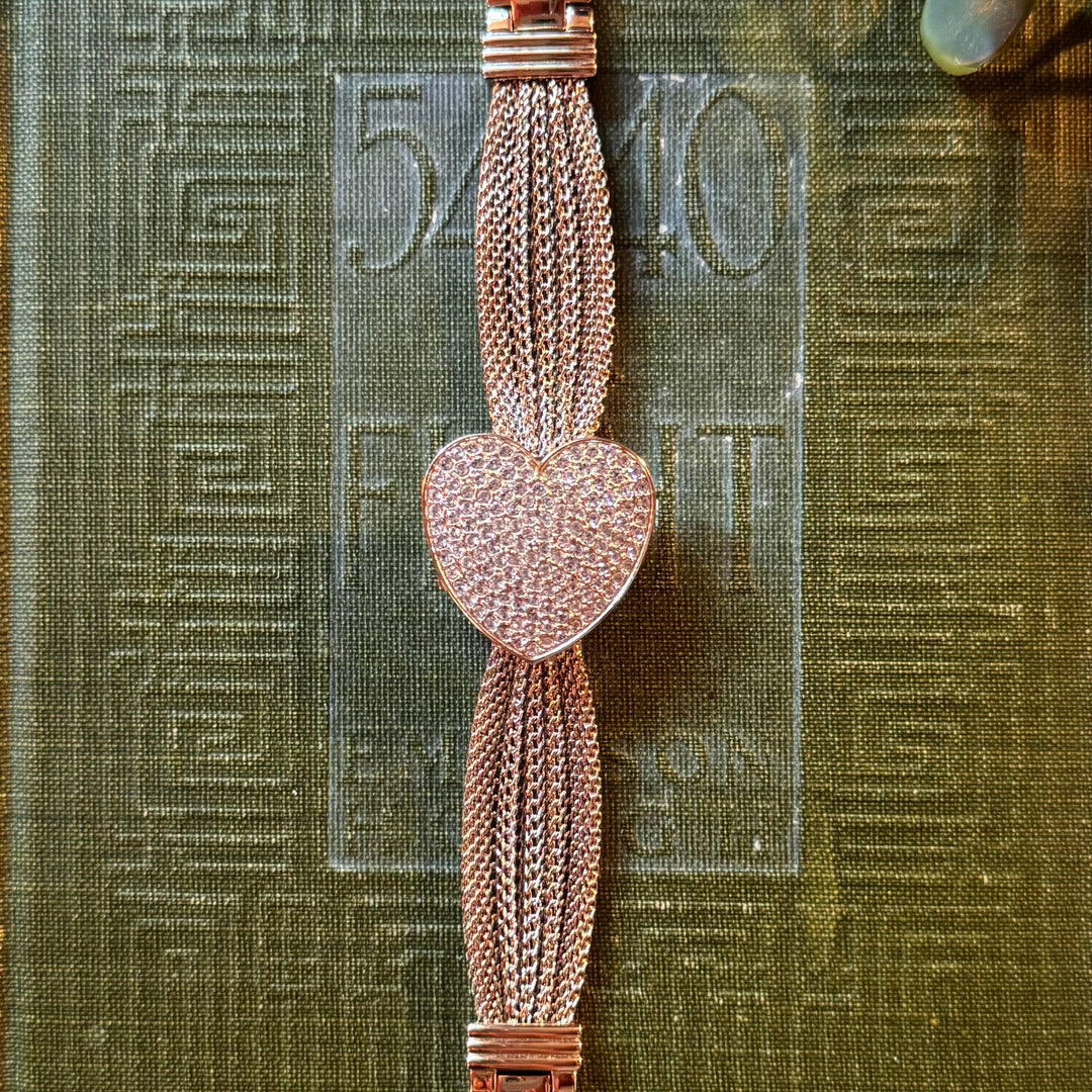 Gold Heart Peekaboo Watch