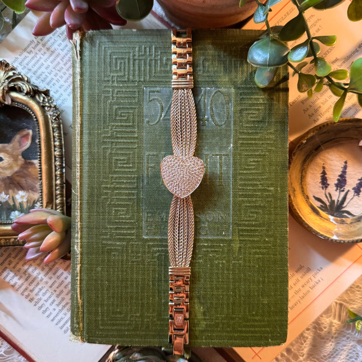 Gold Heart Peekaboo Watch