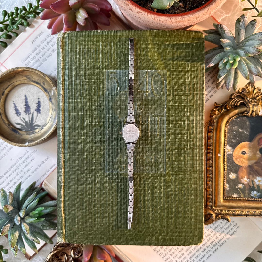 Two Tone Heart Watch with Black Face