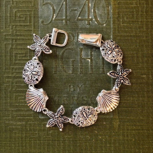 Silver Sea Life Theme Bracelet