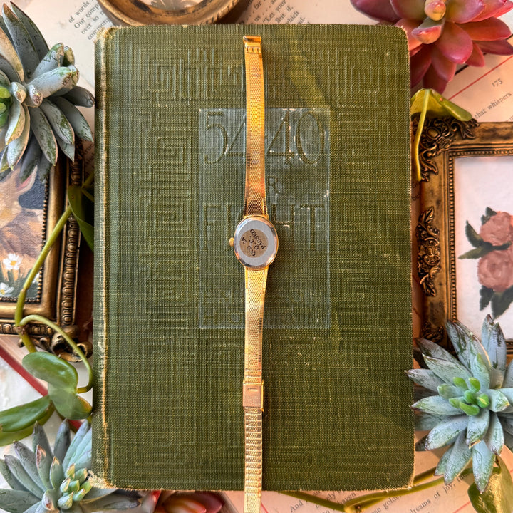 Gold Watch with Roses