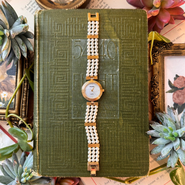 Gold Pearl Watch