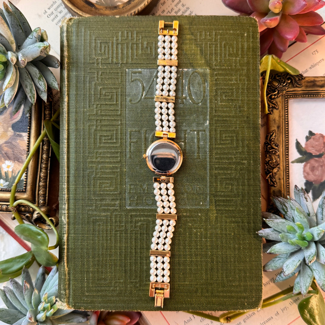 Gold Pearl Watch