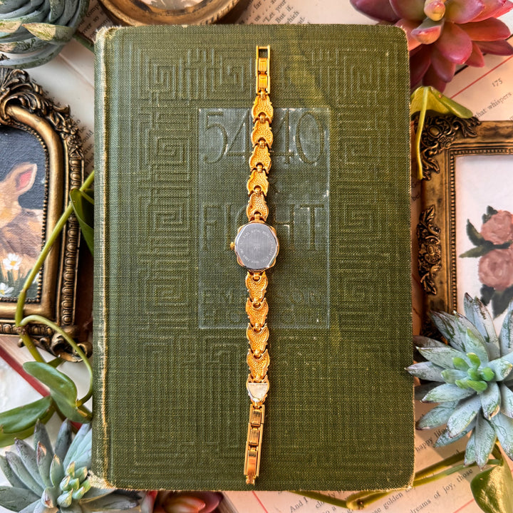 Gold Watch withes Rhinestones