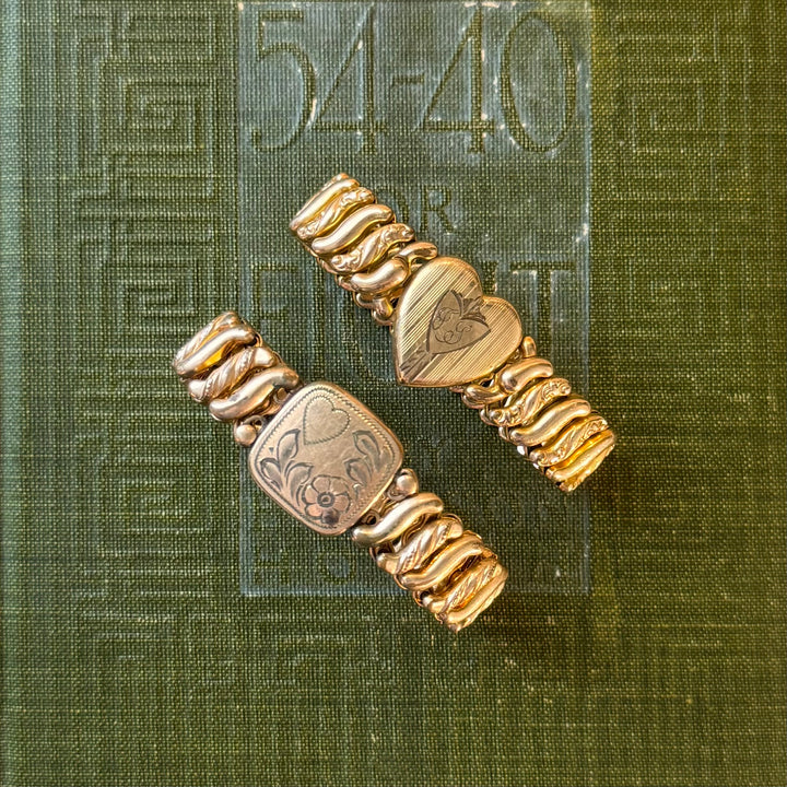 Gold 1940's Expandable Bracelets
