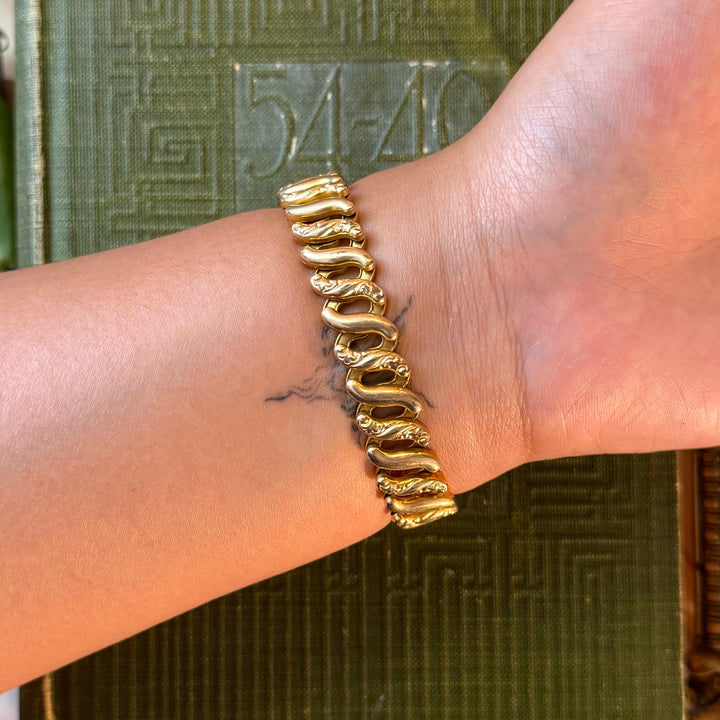 Gold 1940's Expandable Bracelets