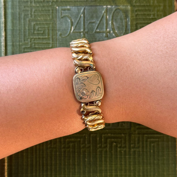 Gold 1940's Expandable Bracelets