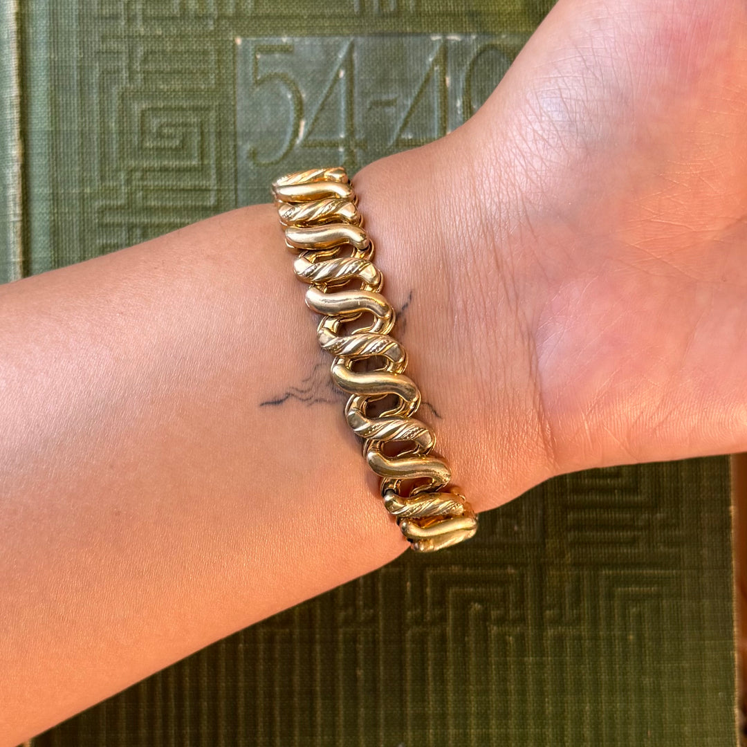 Gold 1940's Expandable Bracelets