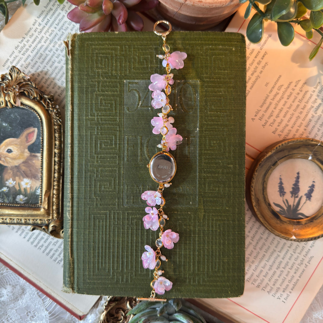 Handmade Gold Floral Charm Watch