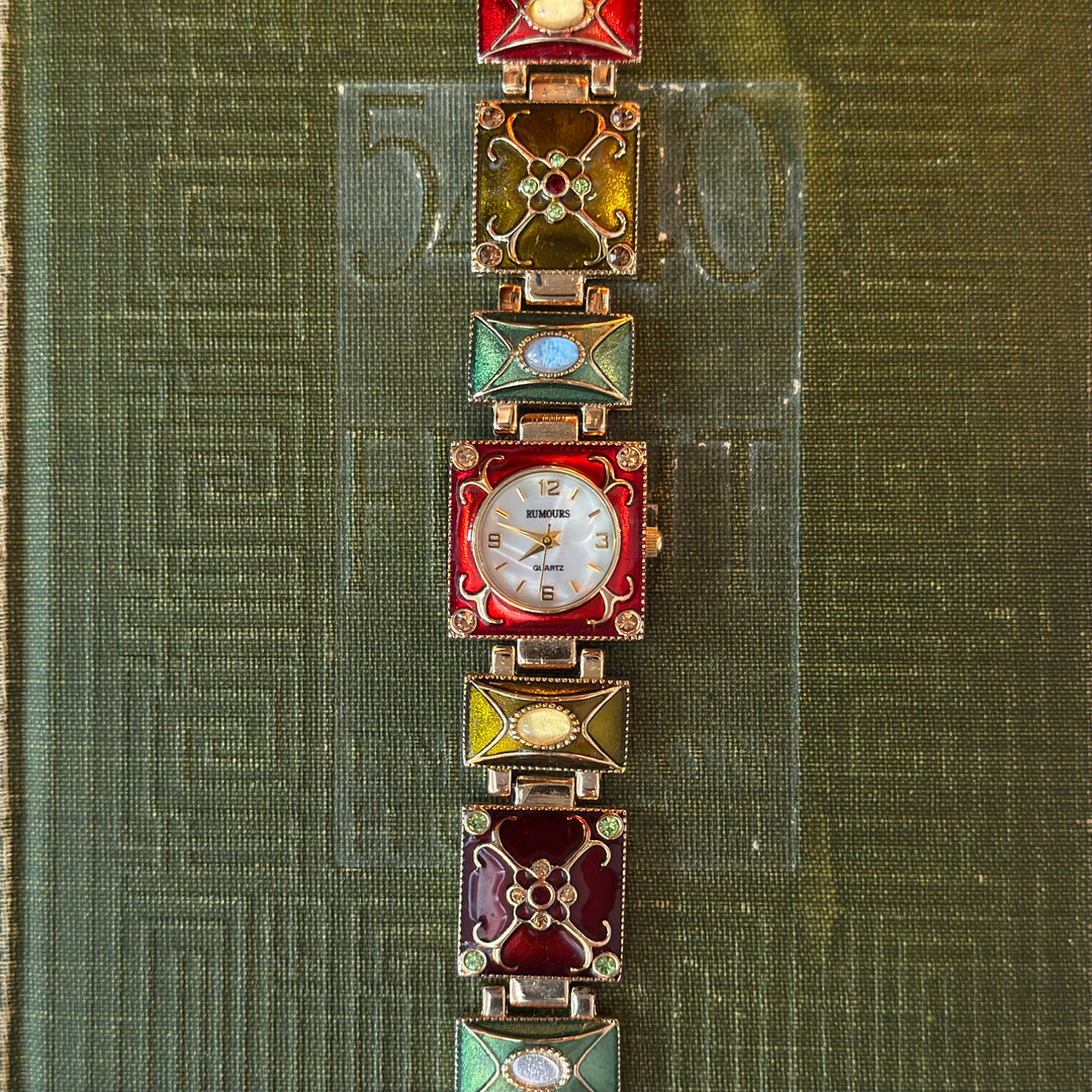 Gold Enamel Watch