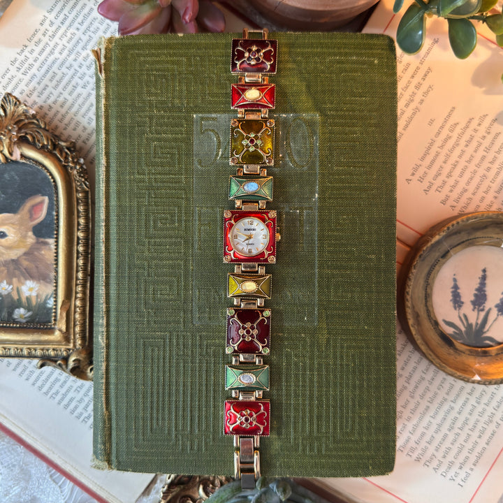 Gold Enamel Watch