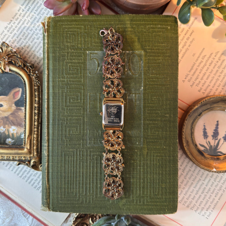 Gold Kirks Folly Turtle Charm Watch