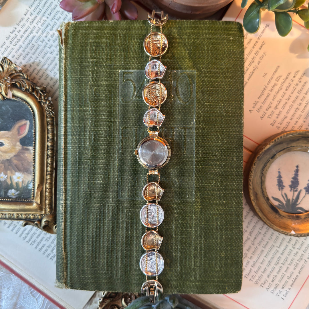 Two Tone Clam & Sand Dollar Charm Watch