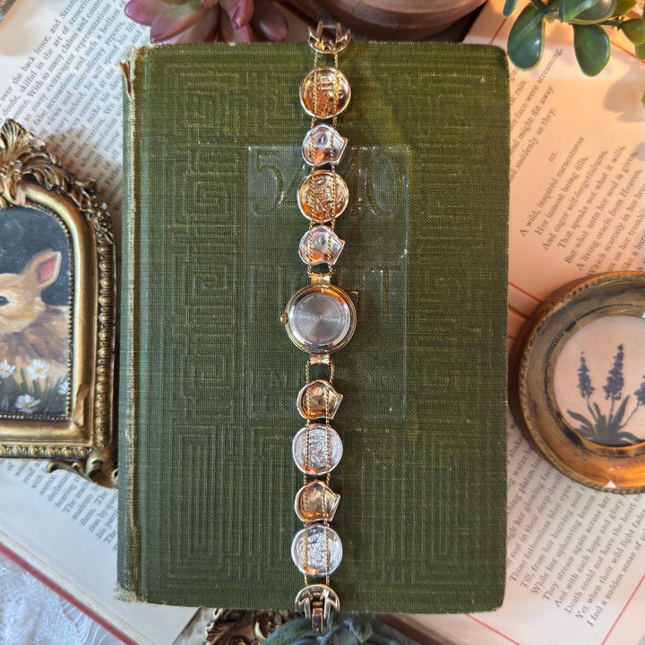 Two Tone Clam & Sand Dollar Charm Watch