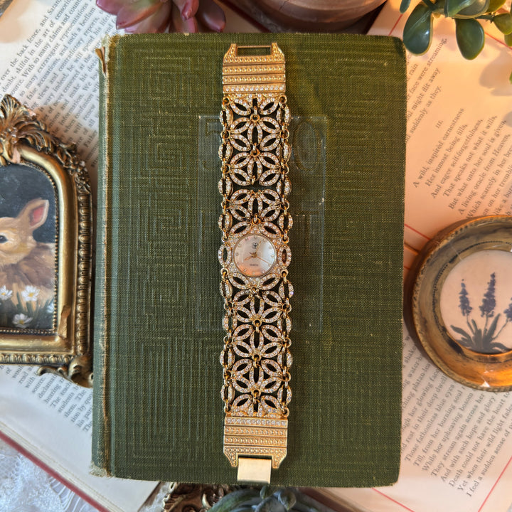 Gold Rhinestone Watch