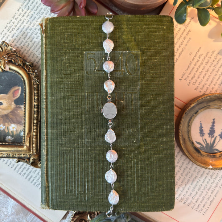Handmade Silver 10K RGP Watch with Genuine Pearls