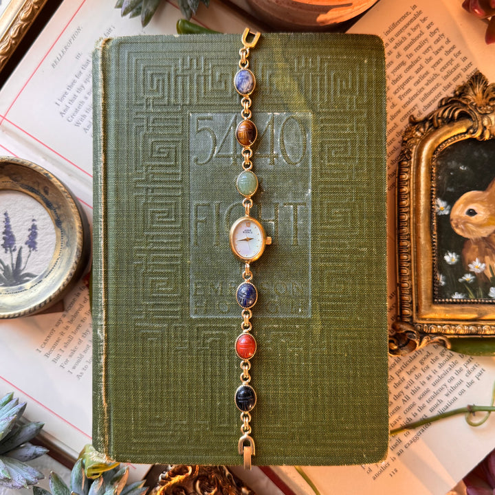 Dainty Gold Scarab Watch