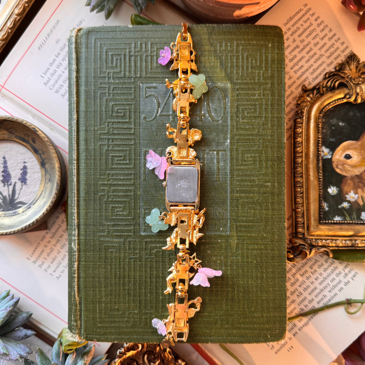 Repurposed Rare Gold Kirks Folly Charm Watch