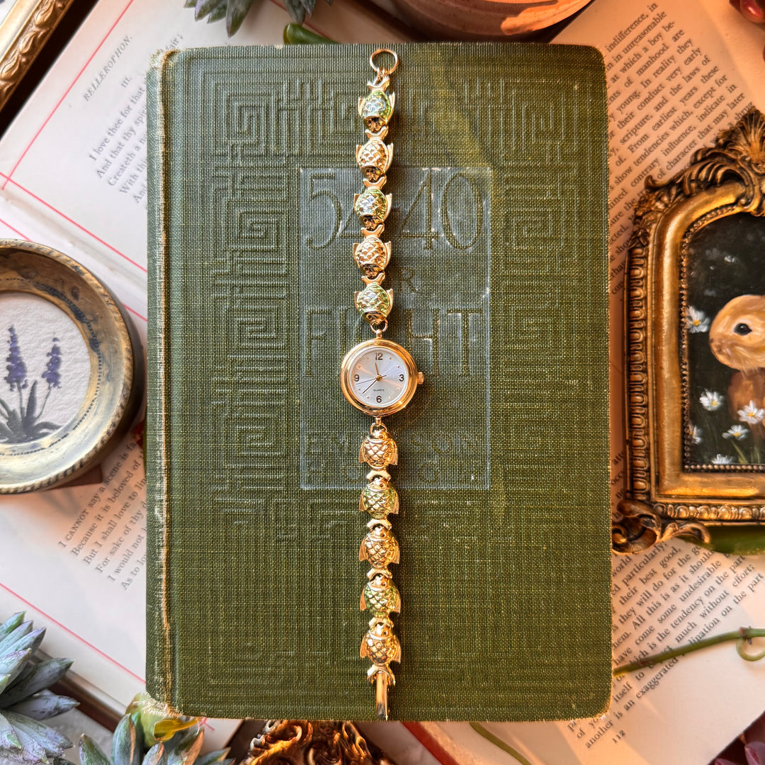 Gold Repurposed Fish Watch