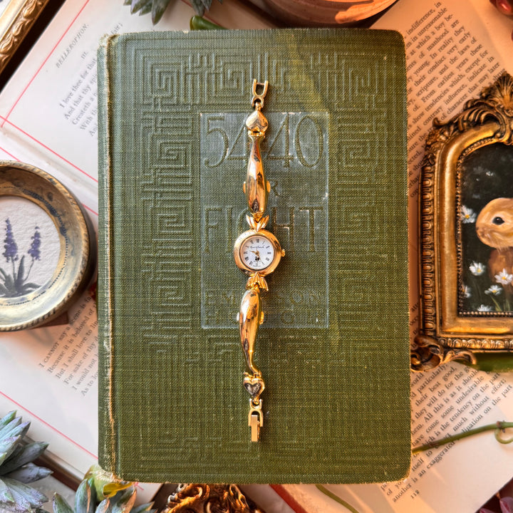 Gold Dolphin and Heart Watch